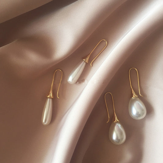 Waterdrop Pearl Simple Earrings